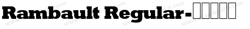 Rambault Regular字体转换